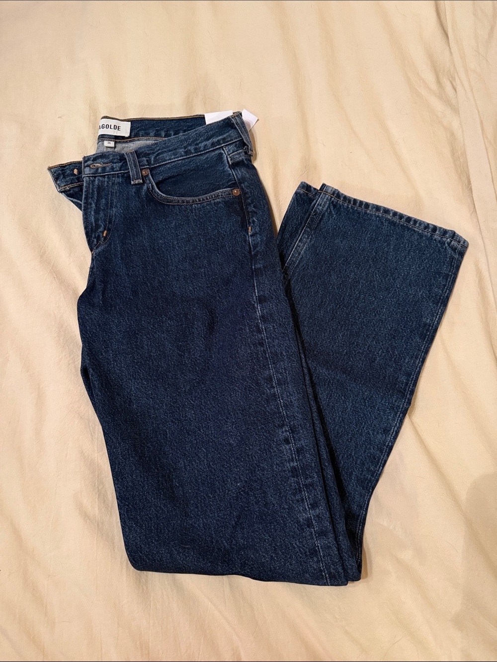 Agolde Dark Indigo Straight-Leg Jeans - Women's